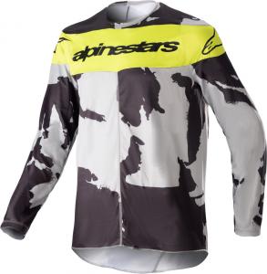 Мотокросс джерси Alpinestars Racer Tactical 2023 Youth, серый/желтый