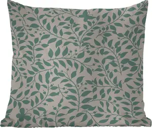 Подушка для улицы с листьями и винтажным узором, 45 x 45 см, водонепроницаемая, подушка для отдыха, фотоподушка, декоративная подушка MuchoWow