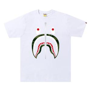 Футболка BAPE Color Camo Shark Tee 'White/Green', белый