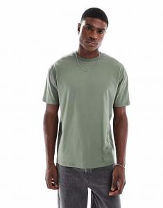 Свободная футболка Essentials цвета шалфея Asos Design