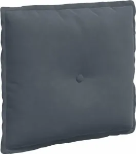 Подушка для спины , темно-серая, 50 x 45 см, вельветовая ткань vidaXL