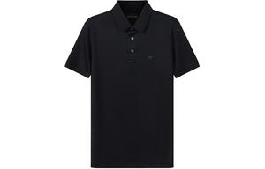 Поло с коротким рукавом и принтом логотипа EMPORIO ARMANI, морской синий