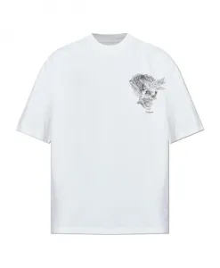 Загадки, футболка большого размера с графическим рисунком Allsaints, белый