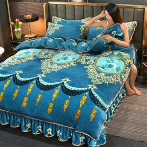 Yalu Комплект постельного белья 2.0м, 4 предмета: пододеяльник 220*240см, Gentle Beauty, утолщенный, теплый, с длительным сохранением тепла