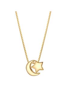 Glanzstücke München Колье «Луна/Звезда» из стерлингового серебра с желтым золотом