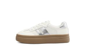 HLA Женские низкие скейтерские кроссовки бежево-серебристые, цвет Beige Silver