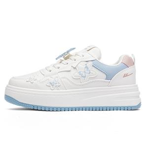 WARRIOR Амортизирующие, износостойкие, дышащие, низкие кроссовки для скейтбординга, женские, бежево-синие