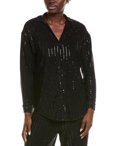 Туника в тонкую полоску от Anne Klein Anne Klein, черный