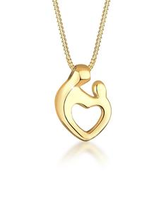 Elli Колье из серебра 925 пробы в форме сердца с золотой отделкой