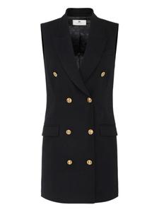 Мини-платье из габардина Elisabetta Franchi, черный