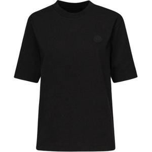 Футболка с логотипом на заплатке Moncler, черный