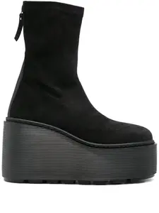 Полосатые ботинки на платформе 100 мм Vic Matie, черный