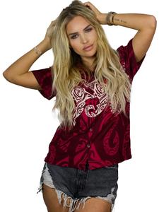 Блуза King Kameha Maori Chest, красный