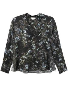 Блузка из шелка чертополоха Vince, черный