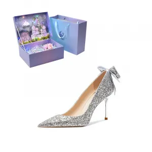 ROBINHOOD Серебряные лодочки на шпильке для женщин, цвет Silver[Dream Castle Exclusive 3D Gift Box]