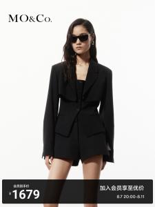 Короткий блейзер Moco с подплечниками, черный