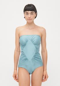 Купальник ADRIANA DEGREAS SOLID FRILLED STRAPLESS SWIMSUIT, Antique Blue/Blue