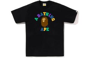 Футболка BAPE Colors College, весна-лето 23 A Bathing Ape, светло-фиолетовый