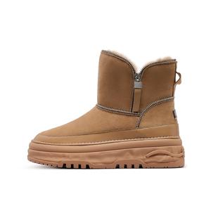 C°BANNER Женские короткие зимние сапоги с подкладкой из верблюжьей шерсти, цвет Camel Fleece-Lined