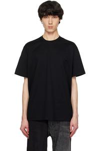 Футболка с логотипом на спине из перламутра Wooyoungmi, черный