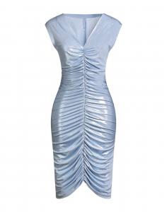 Платье миди Norma Kamali, небесно-голубой