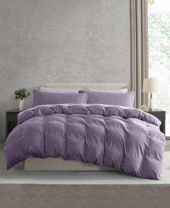Ультрамягкий предварительно выстиранный комплект постельного белья из 2 предметов, размер Twin/Twin XL Nestl, Grayish purple