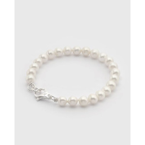 Браслет Hatton Labs Classic Pearl Bracelet, цвет sterling silver