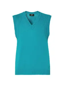 Жилет с V-образным вырезом Fendi, синий