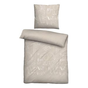 Детское постельное белье из меланжевой фланели Biberna Esse, бежевый - 135 х 200 см + подушка 80 х 80 см