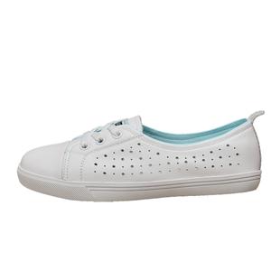 Forest Princess Низкие повседневные туфли женские белые и синие с перфорацией
