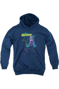 Батмен Бэт Спрей молодежная толстовка с капюшоном Gildan, темно-синий