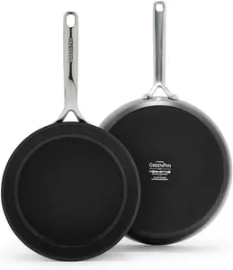 Набор сковородок GreenPan с керамическим антипригарным покрытием, 24/28 см, черный