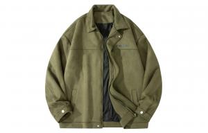 Куртка унисекс с отворотом, средней высоты, пилотские Kawasaki, army зеленый (basic)