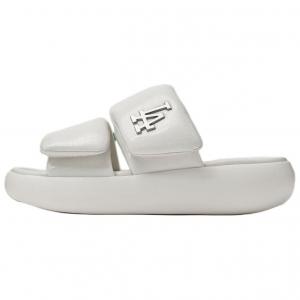 Шлепанцы унисекс белые Mlb