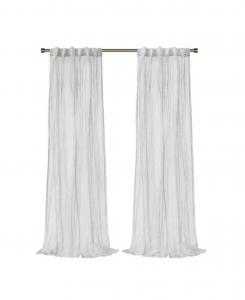 Прозрачная штора Paloma с двойным верхом, стильная и функциональная, 52 x 108 дюймов, белая Habitat, White