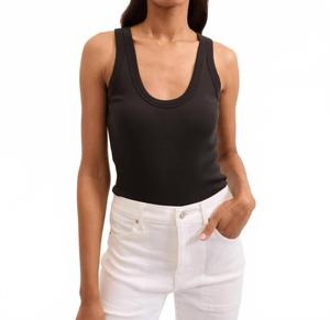 Топ Birke Tank In черный Veronica Beard, черный