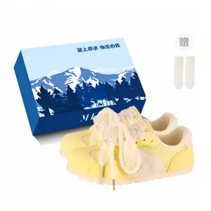 Нескользящие, износостойкие, дышащие низкие женские кроссовки Fawn Miri, Beige (Exclusive Shoe Box-Comes With Socks)