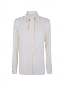 Рубашка с завязками на шее Max Mara, бежевый