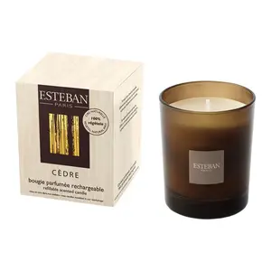 Ароматическая свеча в стакане Cedro Esteban, темно-коричневый