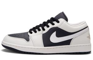 Баскетбольные кроссовки Air 1, износостойкие, винтажные, низкие, унисекс, черно-серые Jordan, Black Gray