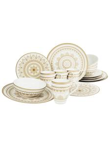 Набор столовых приборов CreaTable Mandala из 16 предметов белого цвета CreaTable