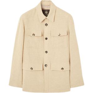 Куртки и пальто SS25 для мужчин, цвет «Арахисовая частица» Loro Piana, peanut particle color