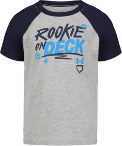 Детская футболка Under Armour с коротким рукавом и круглым вырезом, легкая и дышащая., Mod Gray Rookie