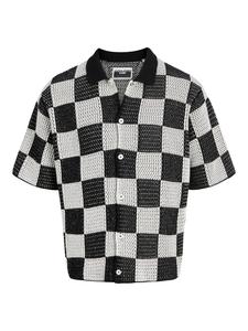 Jack & Jones Вязаная рубашка-поло черного цвета