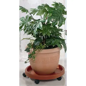 Подставки для цветочных горшков Ruco, (набор, 2 шт), пластик, Ø 34 см, цвет terrakotta