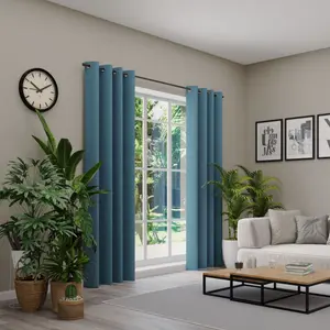 Нейтекс для вас! Штора «BELMONDO», (1 шт.), однотонная с бархатистой поверхностью, на заказ Neutex For You!, цвет jeansblau