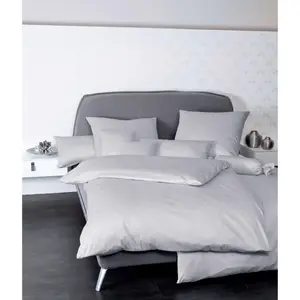 Постельное белье Janine «Colors 31001», (2 шт.), сатиновое качество Mako, изготовлено из 100% хлопка, постельное белье и наволочки на молнии, не требуют особого ухода, тонкая нить, сертифицирован MADE IN GREEN, цвет hellgrau