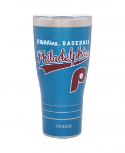 Винтажный стальной стакан Philadelphia Phillies объемом 30 унций Tervis Tumbler, мультколор