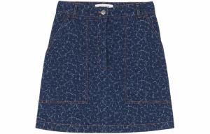 Мини-джинсовая юбка из хлопка Maison Kitsuné Maison Kitsune, темно-синий