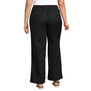 Брюки больших размеров Lands’ End с высокой посадкой и широкими штанинами со складками Lands' End, белый